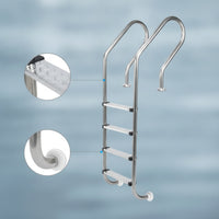 4-Step Pool Ladder No-Boring Stainless Steel Pool Ladder Rust Resistant for Homeowners, Inground Pools