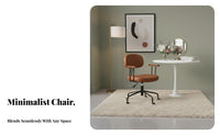Armless rotating Chair Nordic Design Armless Caster Chair Ergonomic spine supportrest Space Saving for Adults