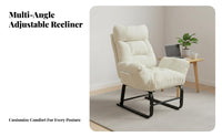 Foldable resting Recliner Ergonomic Reclining Chair Thick Padding for Indoors