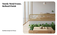 Openwork Metal Railing Freestanding Booth Divider Modern Aesthetic for Cafes