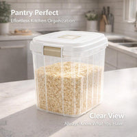 Airtight Food Storage Container, Storage Containers Includes Measuring Cup, Food #variant:White
