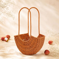 Woven Flower Basket Lightweight Home Decor Long-Lasting for Gift Giving