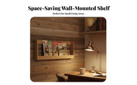 Wall-Mounted Book Ledge Easy Installation Display Shelf Elastic Cord Retainer