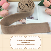 Double-Sided Wool Coat Belt, Wide, Stylish, Camel