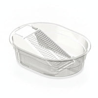 Oval Plastic Wash Basin Raised Rim Stable One-Piece Design Hand Wash Laundry Tub