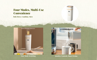 Foldable Electric Kettle, Portable, Stainless Steel, Camping