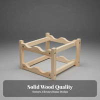 Solid Wood Wooden Wine Rack Easy Assembly without Cost Standing Wine Shelf Long-Lasting Construction without Cost Standing Bottle Organizer Sturdy & Stable for Homeowners, Entertainers, Gift Givers, Kitchen, Dining Room, Home