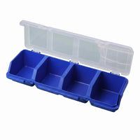 Small Parts Organizer Snap Closure Divided Storage Box Secure Latch for Garage