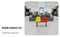 Gang Chair Easy to Clean Waiting Room Bench Sturdy Airport Seating Bench for Customers, General Public, Shopping Malls, Airports