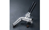 Threaded Stainless Steel Tap Beer Faucet Black Beer Faucet with Lever Handle Polished Chrome Hardware Sanitary for Homebrewers, Kegerator, Keezer, Home Bar
