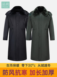 棉大衣加厚加长军绿加绒棉衣冬季防寒保暖棉袄冷库工作东北棉衣男