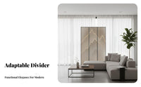 Modern Minimalist Multi-Panel Landscape Screen Folding Design Freestanding Panel partitionr Light Luxury design aesthetic Separator Mobile & Portable for Business Owners, Interior Designers, Living Room, Entryway, Hotel Lobby, Studio Apartment
