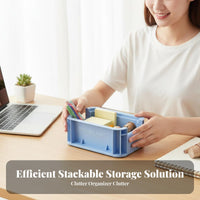 Stackable Utility Crate utilitarian & aesthetic Desktop Basket adaptable for Desk