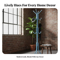 Unobstructedstanding Garment Holder Multi-Hook Design Home Furniture Easy