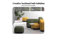 Creative Combination sectional Block Sofa Unrestricted Splicing Geometric Block Sofa Flexible Configuration Lobby Couch Irregular Shape for Interior Designers, Office Managers, Business Owners, Waiting Room, Public Space, Breakroom