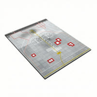 1/400 Airport Apron Display Base Wooden Airport Foundation Printed Diorama Board for Aviation Dioramas