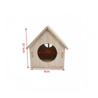 Wooden Hamster Hideout Large Size Guinea Pig Hideout House Polished Edges