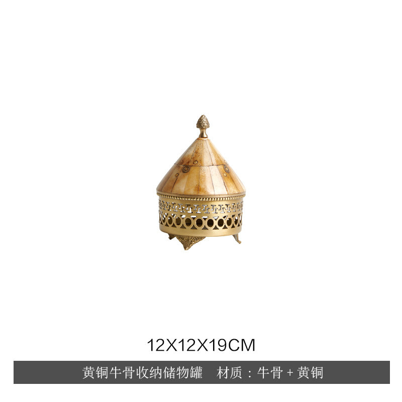 12-12-19cm Brass Cow