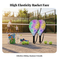 Exterior Door Paddle Sphere Racket Non-Slip Grip Padel Racket Set Beach Racket Sport Paddle High Elasticity Face Sports