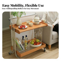 two-levellevel Rolling Stand adaptable Mobile Furniture Easy Assembly for Homeowners