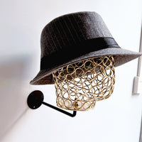 Creative Metal Wall-Mounted Head Model Hat Display Rack