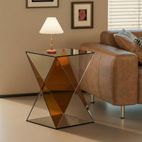 Clear curved designd Table For Small rooms Household Furniture polished Edges