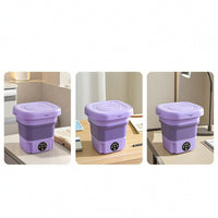 Foldable Washing Machine with Basket Electrical Outlet Powered Mini Washing Machine Portable Washer Water-Resistant Collapsible
