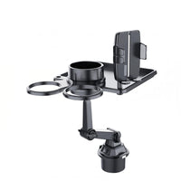 Multifunction Car Phone Cup Holder Mount Side Clamps Suction Cup Phone Holder Angular Design Adjustable Car Bracket Black Finish for Vehicle