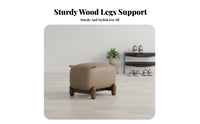 Piglet-Shaped Ottoman 150kg Load Capacity Upholstered Accent Stool Comfortable