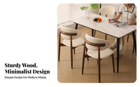 Light Luxury aesthetic Upholstered supportrest Chair Soft Upholstery Upholstered Side Chair with Curved supportrest Minimalist Aesthetic Dining Room Seating Modern Design for Families, Homeowners, Adults, Kitchen, Restaurant, Study