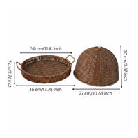 Bread Basket with Lid Dust Resistant Covered Snack Basket Household Storage for Party