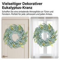 Spring Door Wreath 30cm, Semi-Handmade Decorative Wreath for Front Door, Country Style Spring Decoration, Artificial Flower Wreath for Renters