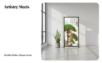 Chinese Design Design Freestanding Single Panel Screen Portable Single Panel Art Divider Privacy Protection Room Partition Sturdy Base for Interior Designers, Office Workers, Entryway, Studio Apartment, Restaurant, Online Meeting Conferencing