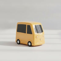 Narrow Bus Trash Can Compact Slim Trash Can with Wheels Plastic Garbage Bin Elegant for Toddlers, Bedroom