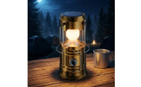 Rechargeable Lantern with Solar Panel Compact Emergency Lantern Hand-Crank Light for Travelers