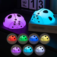 Ladybug Night Light Cute Design Ladybug Lamp Rechargeable Battery for Desktop