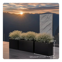 Planter Box with Trellis Metal Outdoor Raised Planter Container Rust-resistant Frame Vertical Garden Feature Sturdy Structure Suitable for Gardeners Courtyard Balcony Commercial Entrance Homeowners