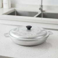 Aluminum Pan with Lid Versatile Flat Bottom Pan Flat-Bottom Griddle for Confectioners, Kitchen