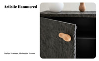 Artistic Imperfection artistic Sculptural Bedside Cabinet Hammered Finish Bedside Storage Cabinet Nordic Design Nightstand Vintage influenced for Interior Designers, Apartment Dwellers, Bedroom, Entryway, Hallway, Living Room