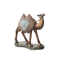 Camel Figurine with Saddle and Chain Ornate Decor Compact for Office, Art Lovers