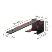 Black Hidden Invisible L-Shaped Shelf Bracket with Hook, Thickened
