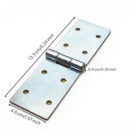Sturdy Duty Galvanized Iron Hinge, Thickened Extended Flat Hinge, Commercial Cabinet Door, Weldable, Rust-Resistant, Furniture Hardware Accessory