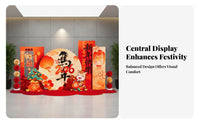 2026 Year of the Horse Decoration, Festive Scene Setup, Display Board Backdrop for Mall Hotel Events