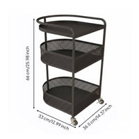 Mini Mobile Decorative Table with Wheels Rolling Side Table Space Saving
