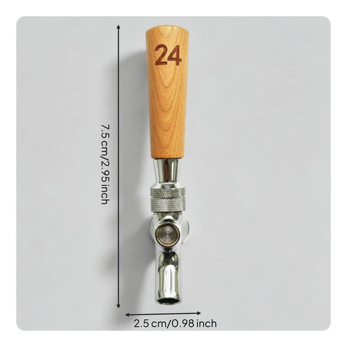 Short Wooden Beer Handle Sturdy Bar Accessory Polished Finish for Home Brewers
