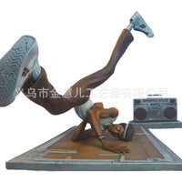 Hip Hop Elements Sculpture Artist Statue DJ Breakdance Resin Figure