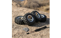 4 Pieces Wheel with Tire Tire and Wheel Set Heavy-Duty Beadlock Wheels for SCX30