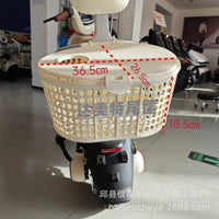 电动车后置车筐摩托车后尾挂篮置物加大书包神器车篓靠背菜篮子