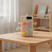 Plug Outlet Busy Board Fine Motor Skills Power Strip Toy Hand-Eye Coordination Busy Board with Plugs for Kids, Playroom