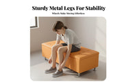 Multi-Functional End of Bed Storage Bench Simple Design Textile End of Bed Bench Comfortable Seating Rectangular Textile Ottoman Sturdy Frame for Apartment Dwellers, Homeowners, Families, Fitting Room, Walk-in Closet, Bedroom, Entryway